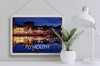 Panneau en étain villes port de Plymouth angleterre royaume-uni 40x30cm 3