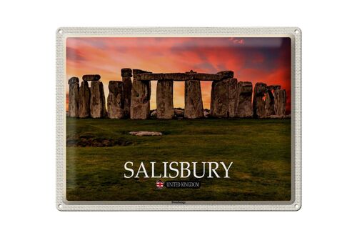 Blechschild Städte Salisbury Stonchenge England UK 40x30cm