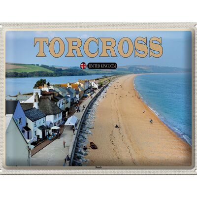 Cartel de chapa Ciudades Torcross Beach Inglaterra Reino Unido 40x30cm