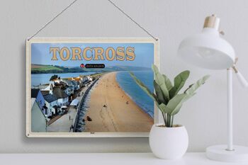 Panneau en étain villes Torcross Beach angleterre royaume-uni 40x30cm 3