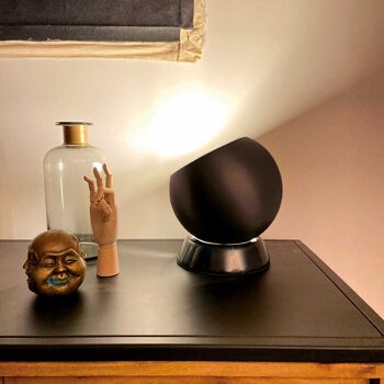 s.LUCE Ball plafonnier, applique & lampe de table réglable Ø 20cm - noir