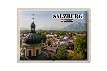 Panneau en étain voyage Salzbourg Nonntal Autriche 40x30cm 1