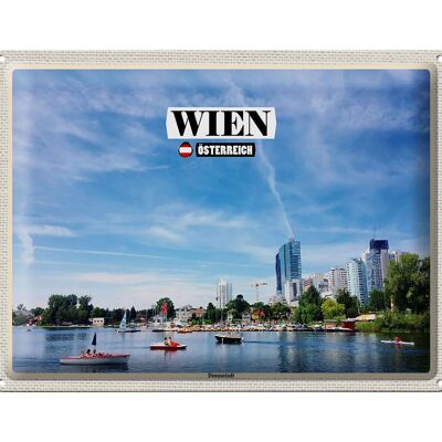 Cartel de chapa de viaje Viena Austria Donaustadt 40x30cm regalo