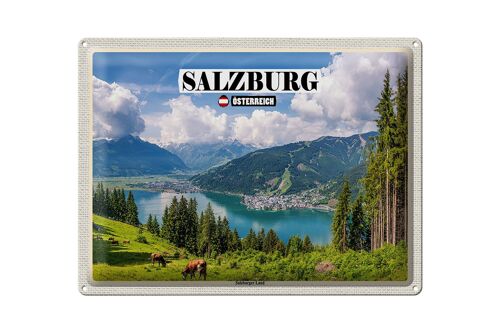 Blechschild Reise Österreich Salzburger Land Natur 40x30cm