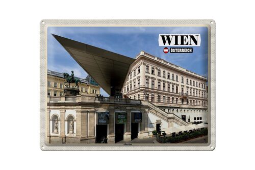 Blechschild Reise Wien Österreich Albertina 40x30cm Geschenk