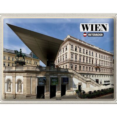 Targa in metallo Viaggio Vienna Austria Albertina 40x30 cm Regalo