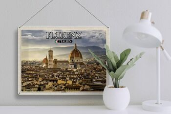 Panneau en étain de voyage, Florence, italie, Architecture de la cathédrale, 40x30cm 3