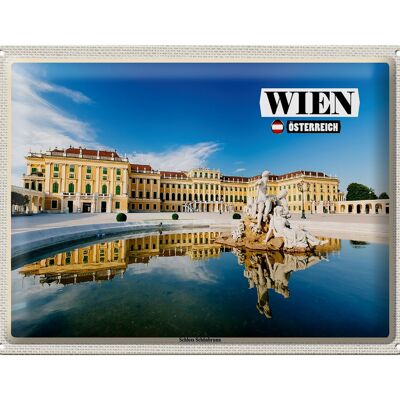 Targa in metallo da viaggio Vienna Austria Palazzo di Schönbrunn 40x30 cm