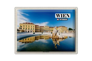 Plaque en tôle voyage Vienne Autriche Château de Schönbrunn 40x30cm 1