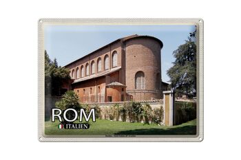 Plaque en tôle voyage Rome Santa Sabina All'Aventino 40x30cm 1