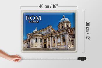 Plaque en tôle voyage Rome Basilique Santa Maria Maggiore 40x30cm 4