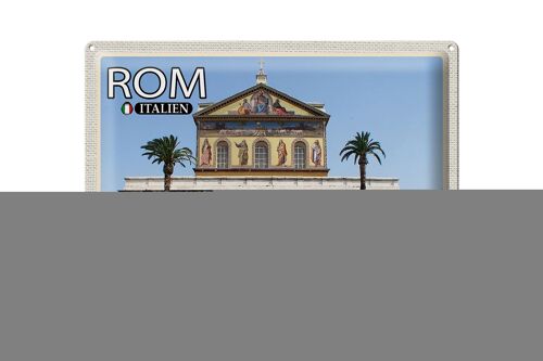 Blechschild Reise Rom Italien Basilika Sankt Paul 40x30cm