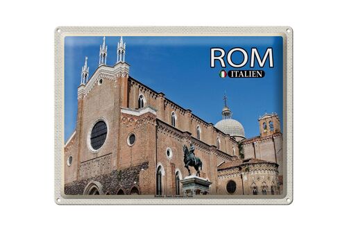 Blechschild Reise Rom Basilika Santi Giovanni e Paolo 40x30cm