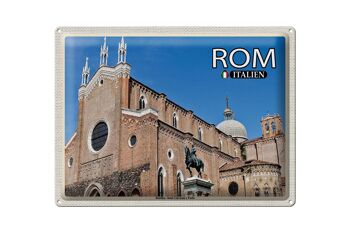 Plaque en tôle voyage Basilique de Rome Santi Giovanni e Paolo 40x30cm 1