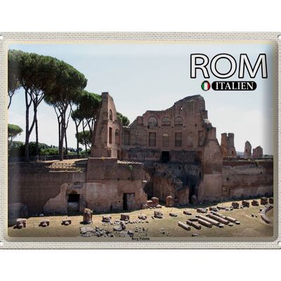 Tin sign travel Rome Italy mountain Palatine architecture 40x30cm