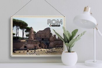 Signe en étain voyage Rome italie montagne Palatine Architecture 40x30cm 3