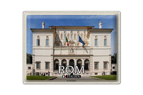 Blechschild Reise Rom Italien Die Villa Borghese 40x30cm