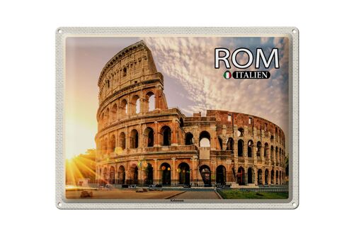 Blechschild Reise Rom Italien Kolosseum Architektur 40x30cm