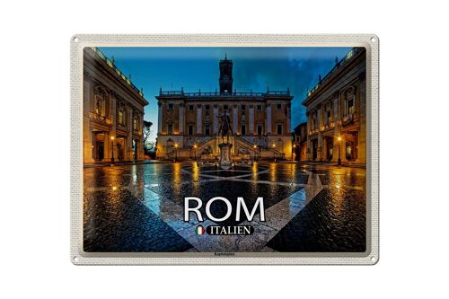 Blechschild Reise Rom Italien Kapitolsplatz Architektur 40x30cm