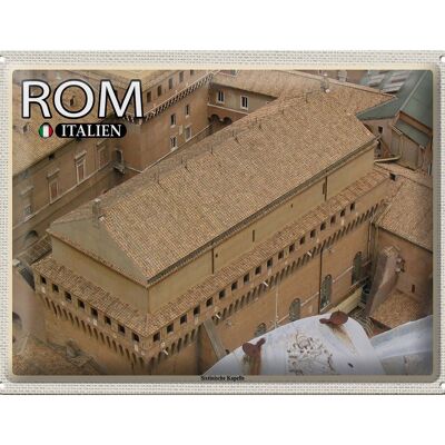 Blechschild Reise Rom Italien Sixtinische Kapelle 40x30cm