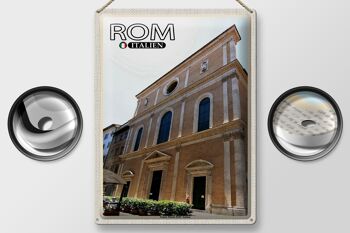 Signe en étain voyage Rome italie Santa Maria Dell Anima 30x40cm 2