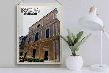 Signe en étain voyage Rome italie Santa Maria Dell Anima 30x40cm 3