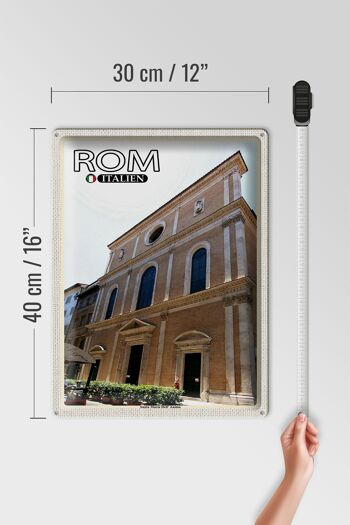 Signe en étain voyage Rome italie Santa Maria Dell Anima 30x40cm 4