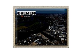 Plaque en tôle villes Brême Allemagne Hemelingen 40x30cm 1