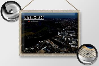 Plaque en tôle villes Brême Allemagne Hemelingen 40x30cm 2