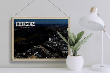 Plaque en tôle villes Brême Allemagne Hemelingen 40x30cm 3