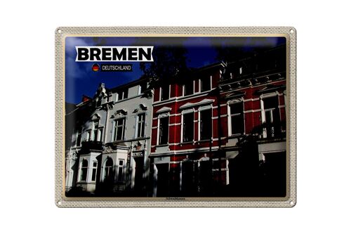 Blechschild Städte Bremen Deutschland Schwachhausen 40x30cm