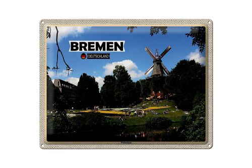 Blechschild Städte Bremen Deutschland Überseestadt 40x30cm