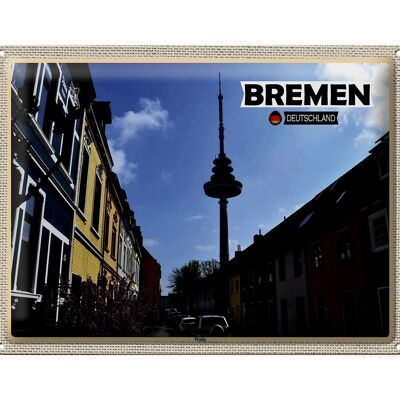 Blechschild Städte Bremen Deutschland Wallanlagen 40x30cm