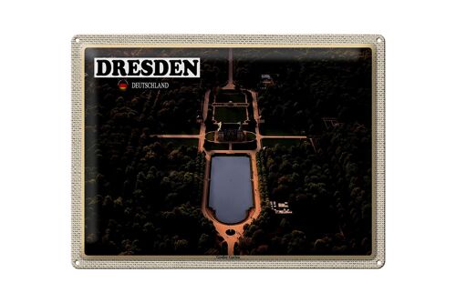 Blechschild Städte Dresden Deutschland Großer Garten 40x30cm