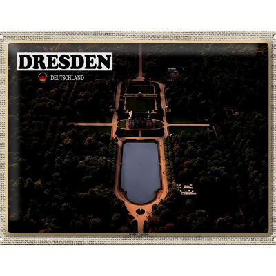 Blechschild Städte Dresden Deutschland Großer Garten 40x30cm