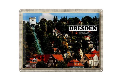 Blechschild Städte Dresden Deutschland Loschwitz 40x30cm