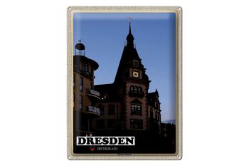 Panneau en étain pour villes de Dresde, allemagne, hôtel de ville, Plauen, 30x40cm 1