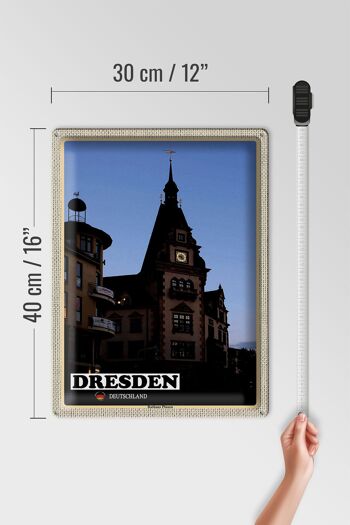 Panneau en étain pour villes de Dresde, allemagne, hôtel de ville, Plauen, 30x40cm 4