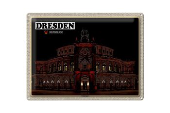 Plaque en tôle villes Dresde Suisse saxonne 40x30cm 1