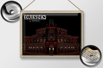 Plaque en tôle villes Dresde Suisse saxonne 40x30cm 2