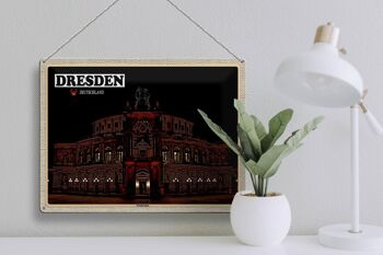 Plaque en tôle villes Dresde Suisse saxonne 40x30cm 3