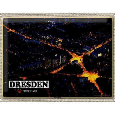 Cartel de chapa ciudades Dresden Alemania Südvorstadt 40x30cm