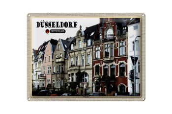 Plaque en tôle villes Düsseldorf Pempelfort Allemagne 40x30cm 1