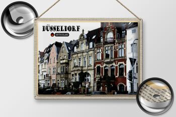 Plaque en tôle villes Düsseldorf Pempelfort Allemagne 40x30cm 2