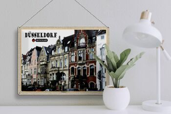 Plaque en tôle villes Düsseldorf Pempelfort Allemagne 40x30cm 3