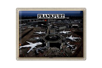 Plaque en tôle Villes Aéroport de Francfort 40x30cm 1