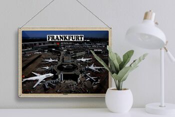 Plaque en tôle Villes Aéroport de Francfort 40x30cm 3