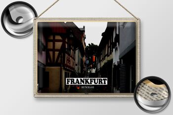 Plaque en tôle Villes Francfort Allemagne Höchst 40x30cm 2