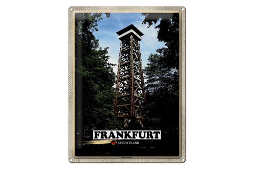 Blechschild Städte Frankfurt Deutschland Goetheturm 30x40cm