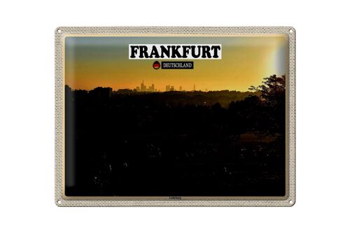 Blechschild Städte Frankfurt Lohrberg Ausblick Park 40x30cm